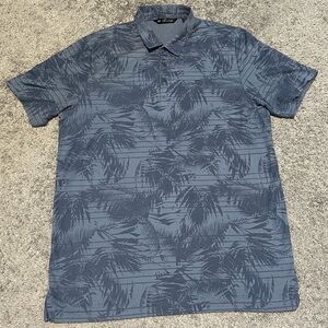 Travis Mathew Navy Palm Print Polo